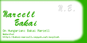 marcell bakai business card
